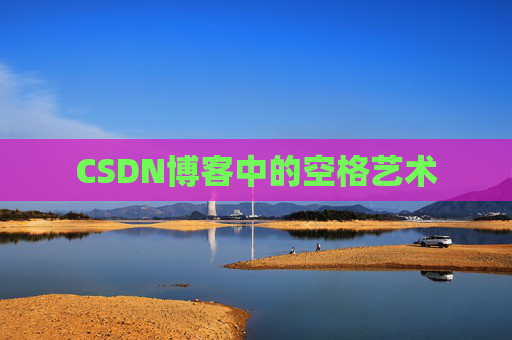 CSDN博客中的空格艺术
